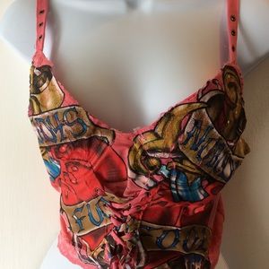 Edgy corset bralette with unique design